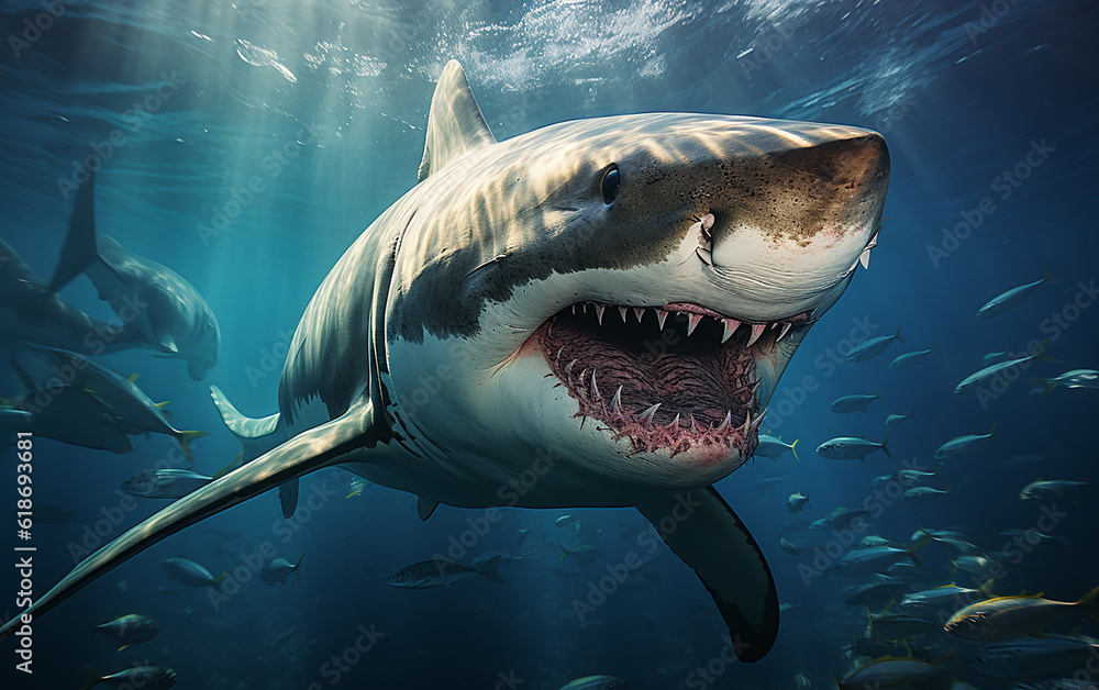 Obraz premium shark Generative AI,