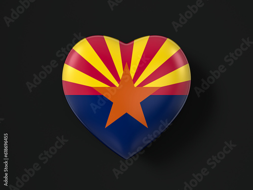 Free Download Arizona state heart flag - GFXLoad