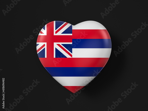 Free Download Havaii state heart flag - GFXLoad