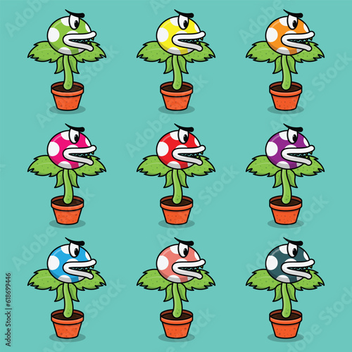 set of monsters flower game