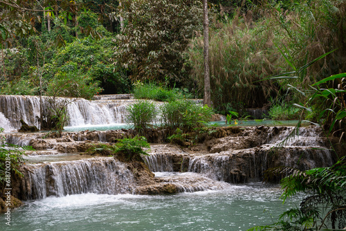 Kuang Si Waterfalls, Luang Phrabang, Laos.     