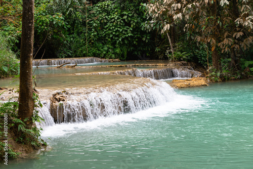 Kuang Si Waterfalls  Luang Phrabang  Laos.     