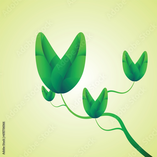 green leaves background