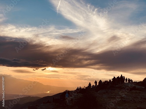 Sunset watchers at Joshua Tree National Park