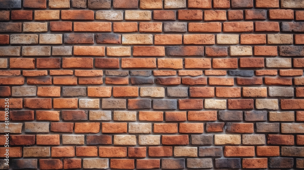 red brick wall created with Generative AI Technology red brick wall created with Generative AI Technology