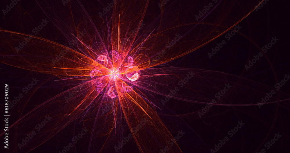 Fototapeta premium 3D rendering abstract technology fractal background