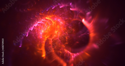 3D rendering abstract fractal light background 