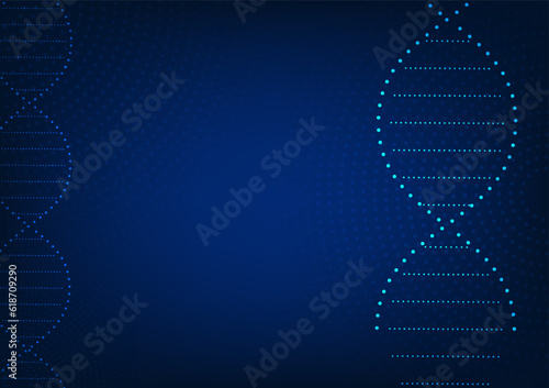 Medical technology wallpaper showcasing the marvels of DNA, representing modern advancements in medicine. Discover the intricate DNA structure amidst a captivating dark blue ambiance.
