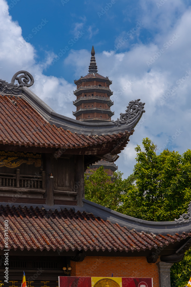 Bai Dinh Buddhist temple in Ning Binh Vietnam filled with architectural marvels of statues icons and magnificent Buddha buildings with classic ancient design Bai Dinh Buddhist temple in Ning Binh Vietnam filled with architectural marvels of statues icons and magnificent Buddha buildings with classic ancient design