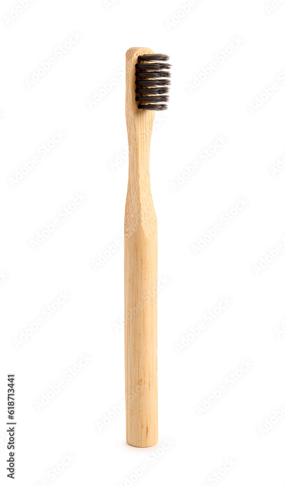 Bamboo tooth brush on white background Bamboo tooth brush on white background