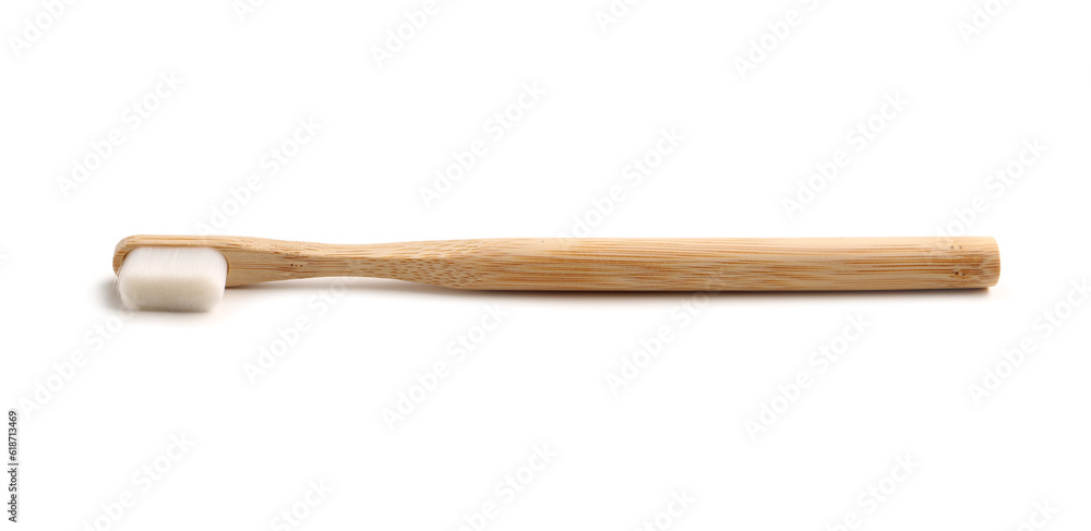 Bamboo tooth brush on white background Bamboo tooth brush on white background