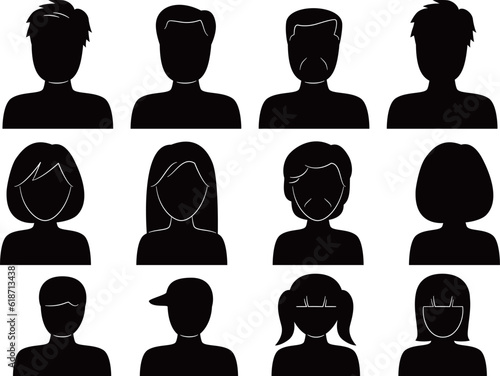 上半身の人型イラスト