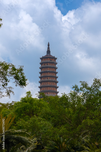 Bai Dinh Buddhist temple in Ning Binh Vietnam filled with architectural marvels of statues icons and magnificent Buddha buildings with classic ancient design 