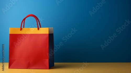 Your Next Purchase Awaits, Shopping Bag with Plenty of Copy Space, the Perfect Symbol for Consumerism, generative ai.