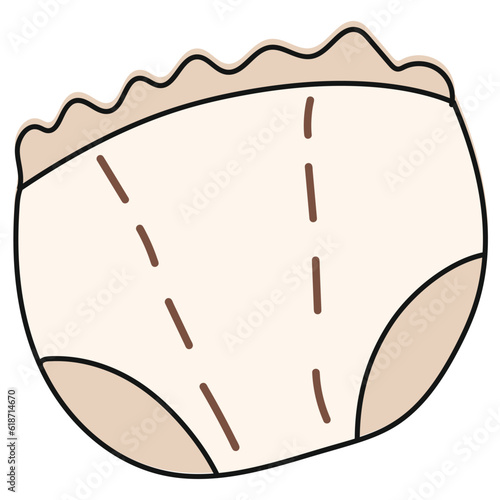 baby diaper icon set hand drawn doodle vector illustration