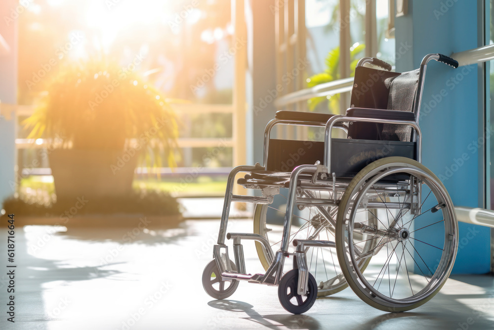 wheelchair in hospital, Generative AI