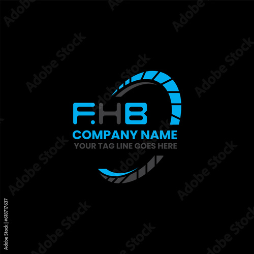 FHB letter logo creative design with vector graphic, FHB simple and modern logo. FHB luxurious alphabet design   photo