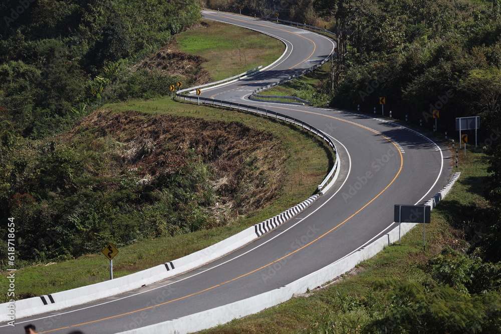Road no.3 or sky road o in Nan province, Thailand. Road no.3 or sky road o in Nan province, Thailand.