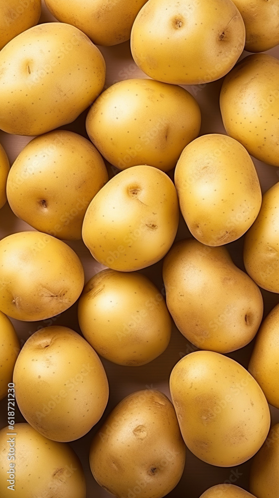 Potatoes background. Top view. Potatoes background. Top view.