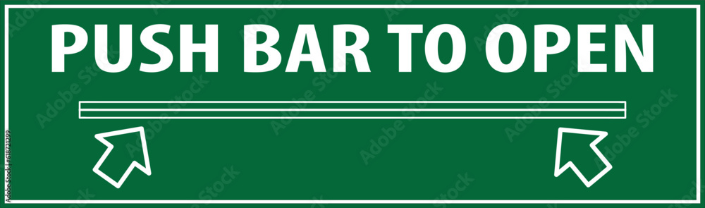 Push bar to open sign vector eps Push bar to open sign vector eps