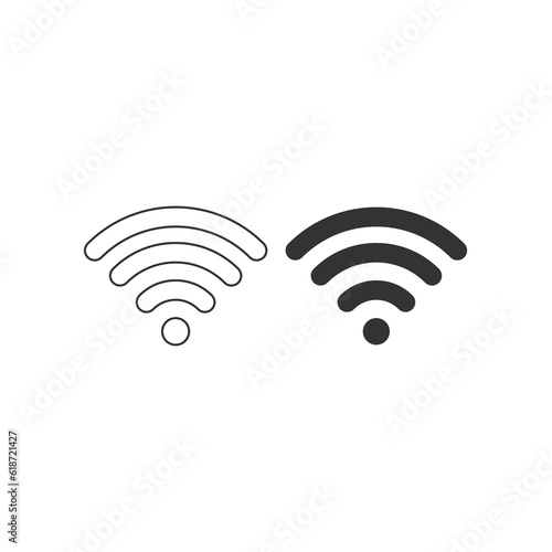 Wifi. Icon for design. white and black - Line icon