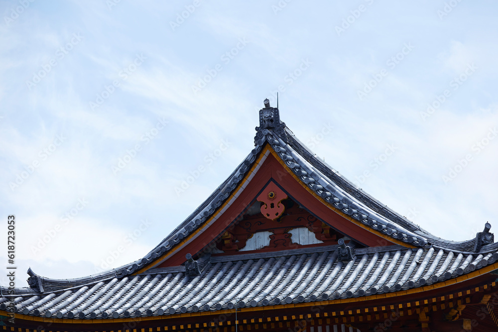 Japanese shrine roof, Japan travel