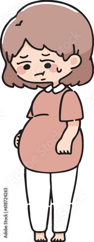 ぽっこりお腹に悩む女性