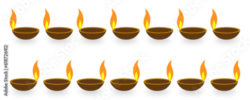 Set Of Diyas For Diwali Decoration