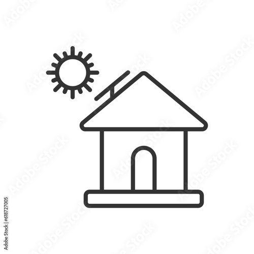 solar panel home icon sign symbol