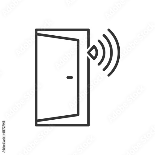 Smart door icon - wifi control door icon