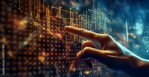 technik, business, digital, wasser, daten, design, beschaffenheit, cyberspace, frau, grunge, futuristisch, leute, computer, media, global, bildschirm, web, kommunikation, Generative AI Illustration