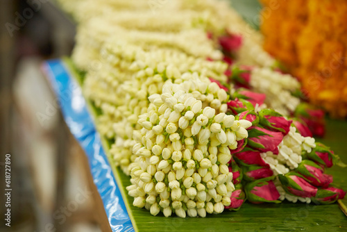 Southeast Asian traditional market  flower market