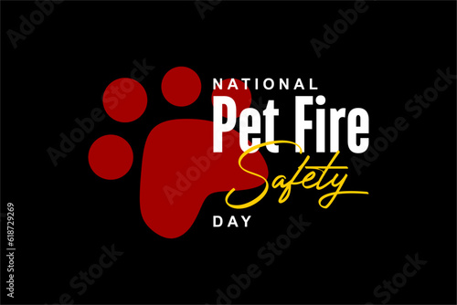 national pet fire safety day, background template Holiday concept