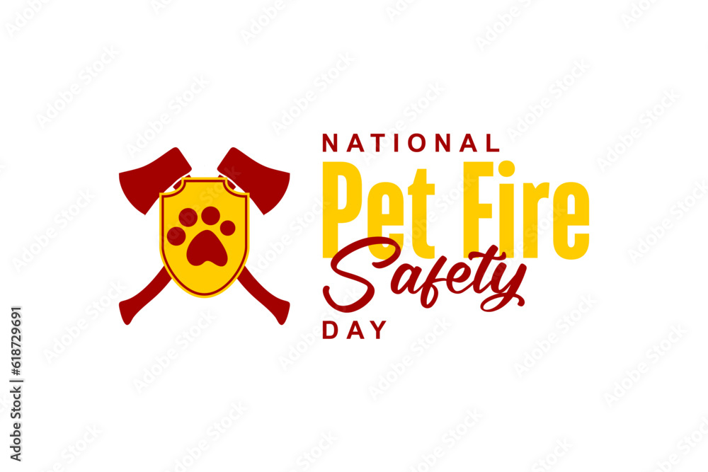 Fototapeta premium national pet fire safety day, background template Holiday concept