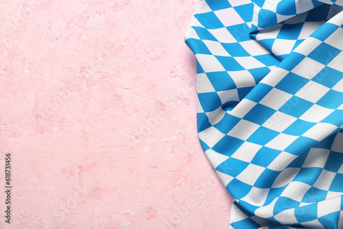 Blue and white diamond chec...