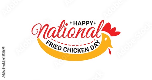 National Fried Chicken Day Vector Illustration. Great for greeting cards, posters, and banners.
