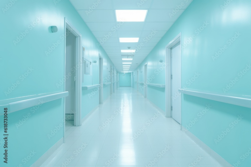 Blurred Background of Hospital Clinic  Generative AI