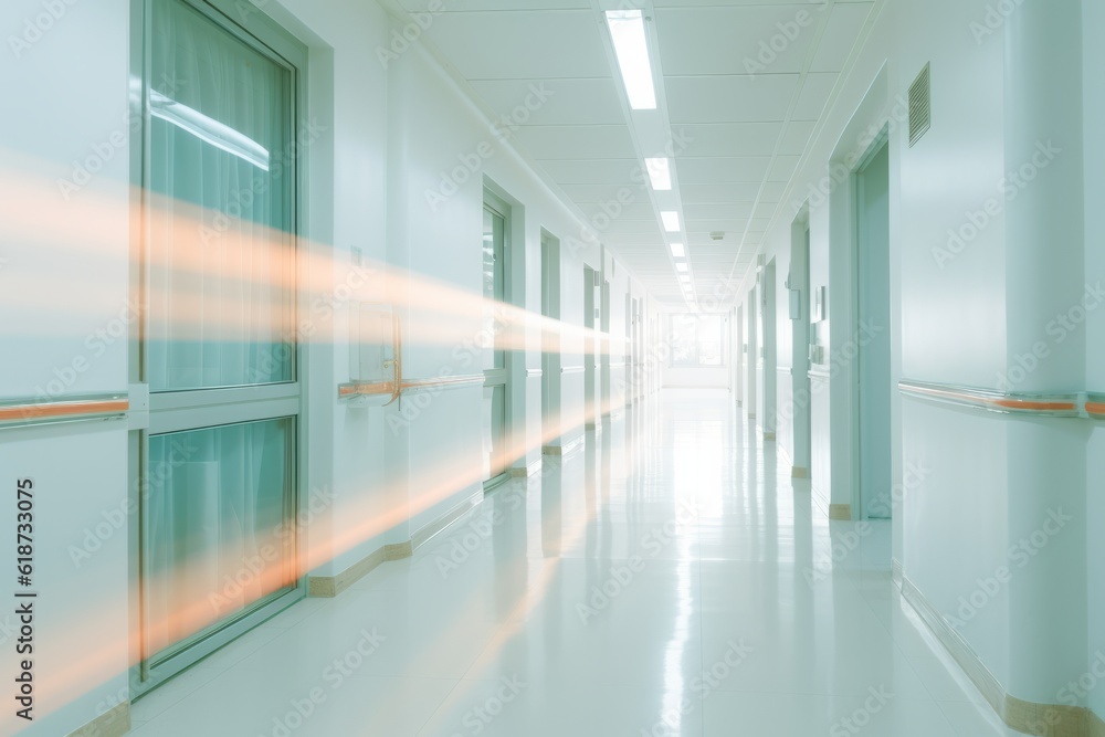 Blurred Background of Hospital Clinic Generative AI Blurred Background of Hospital Clinic Generative AI