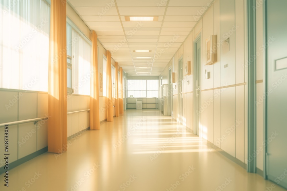 Blurred Background of Hospital Clinic Generative AI Blurred Background of Hospital Clinic Generative AI
