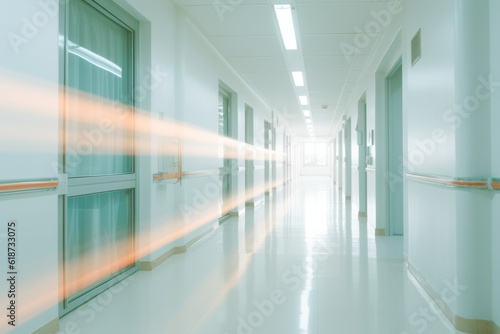 Blurred Background of Hospital Clinic Generative AI
