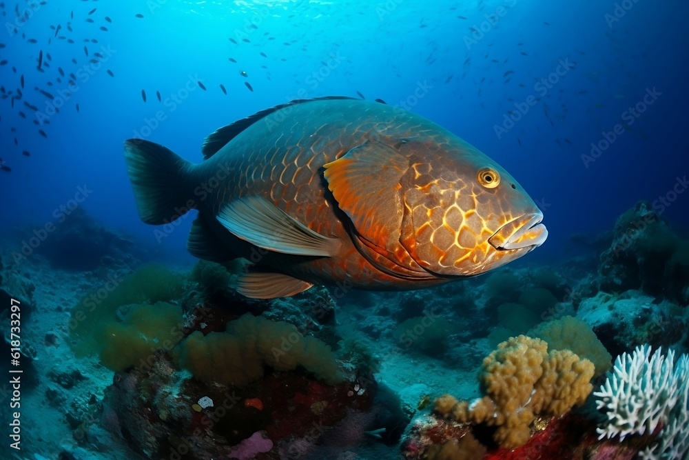 Naklejka premium fish in the sea. 