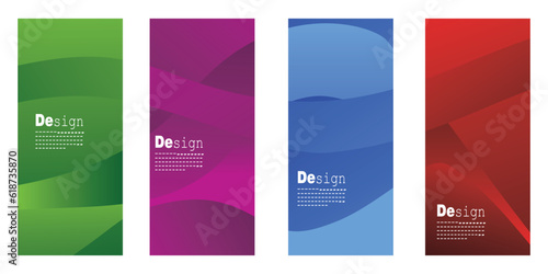 Set roll up banner colorful, suitable for cover, poster, website, business brochure, flyer, design vertical template, cover presentation, background, wallpaper