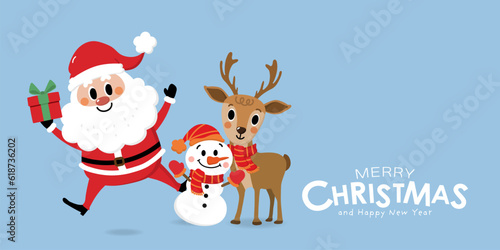 2024, animal, background, banner, bear, card, cartoon, celebration, character, cheerful, christmas, claus, comic, cute, december, decoration, deer, design, eve, fun, funny, gift, greeting, happiness, 