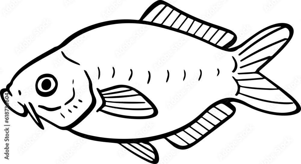 cartoon fish drawing illustration. cartoon fish drawing illustration.