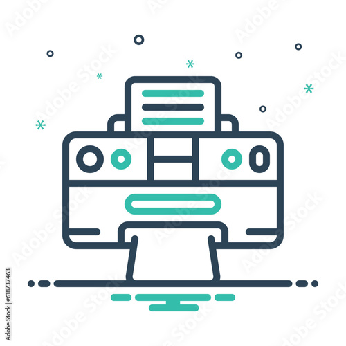 Mix icon for print