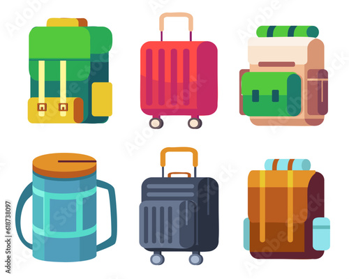 Set travel bags elements