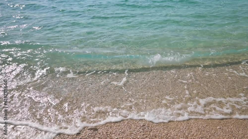 Beautiful sea waves on a sand beach. 4k footage UHD 3840x2160
Beautiful sea waves on a sand beach. 4k footage UHD 3840x2160
