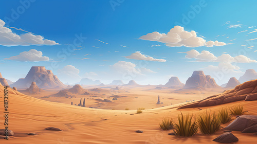 3d landscape desert background