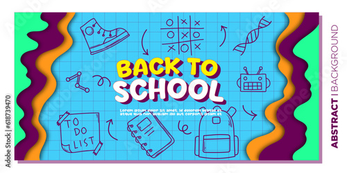 colorful back to school background