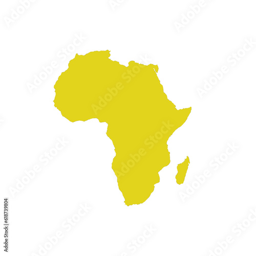 Map of Africa, sign silhouette. World Map Globe. Vector Illustration isolated on white background. African continent